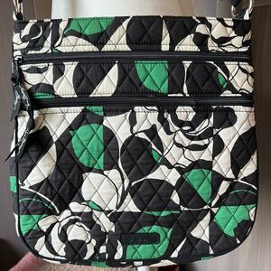 Vera Bradley "Imperial Rose" Triple Zip Large Hipster Crossbody Bag